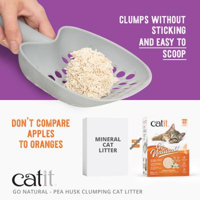 Show full view: Catit Go Natural Pea Husk Clumping Cat Litter, Vanilla, 12.3-lb box slide 5 of 8