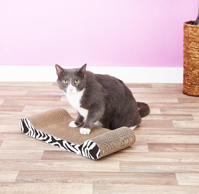 Show full view: Catit Lounge Scratcher with Catnip, White Tiger slide 6 of 8