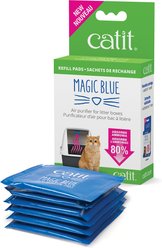 Catit Magic Blue Odor Reducing Refill Cat Litter Pad, 6 count