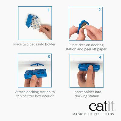 Show full view: Catit Magic Blue Odor Reducing Refill Cat Litter Pad, 6 count slide 5 of 6