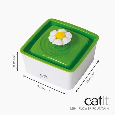 Show full view: Catit Mini Flower Plastic Cat Fountain, 50.7-oz slide 3 of 10