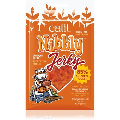 Catit Catit Nibbly Chicken Cat Jerky Treat, 1.06-oz bag