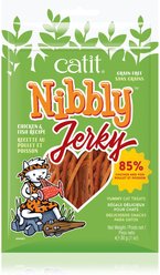Catit Nibbly Chicken & Fish Cat Jerky Treat, 1.06-oz bag