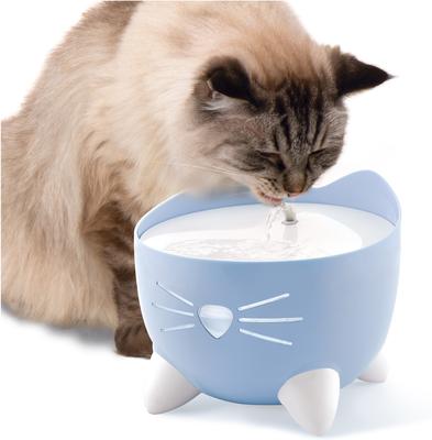 Show full view: Catit Pixi Cat Drinking Fountain, Light Blue + Cartridge Filter, 3 count slide 4 of 9