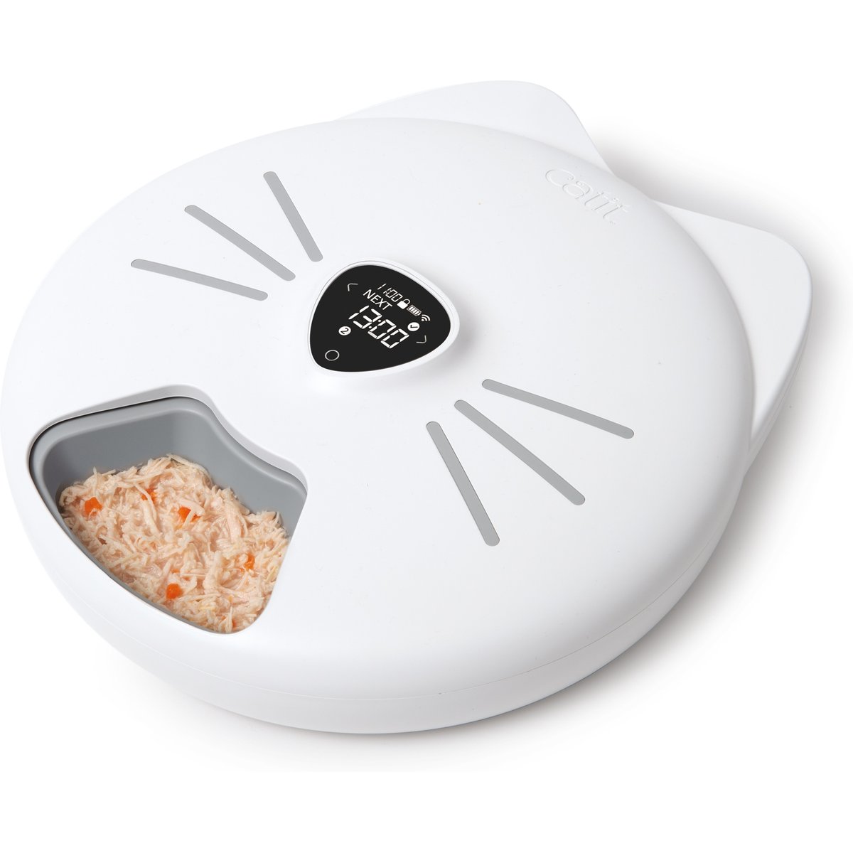 Catit Pixi Smart 6-Meal Cat Feeder, White