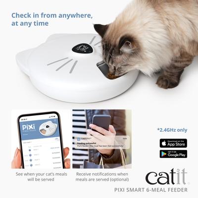 Show full view: Catit Pixi Smart 6-Meal Cat Feeder, White slide 8 of 11