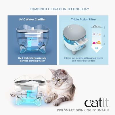 Show full view: Catit Pixi Smart Stainless Top Cat Fountain Pump slide 3 of 10