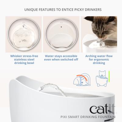 Show full view: Catit Pixi Smart Stainless Top Cat Fountain Pump slide 5 of 10