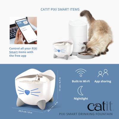 Show full view: Catit Pixi Smart Stainless Top Cat Fountain Pump slide 7 of 10