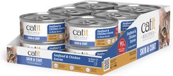 Catit Recipes Skin & Coat High-Protein Prebiotics for Digestion Chicken & Seafood Flavored Wet Cat Food, 5.5-oz can, 12 count slide 2 of 6