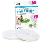 Catit Triple Action Pet Fountain Filter, 2 pack