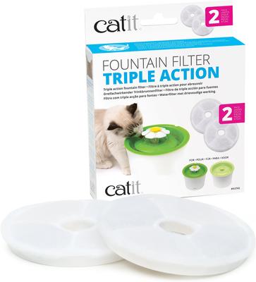 Show full view: Catit Triple Action Pet Fountain Filter, 2 pack slide 1 of 7