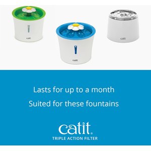 Catit Triple Action Pet Fountain Filter, 5 pack