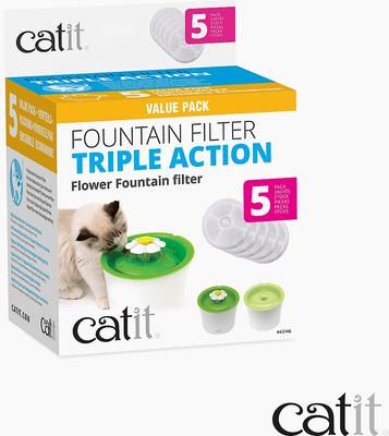 Show full view: Catit Triple Action Pet Fountain Filter, 5 pack slide 7 of 8