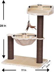 Catry 28-in Cozy Cat Tree with Hammock & Paper Rope Scratching Posts slide 2 of 6