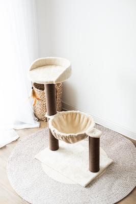 Show full view: Catry 28-in Cozy Cat Tree with Hammock & Paper Rope Scratching Posts slide 3 of 7