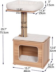 Catry 29.7-in Modern Jute Cat Tree & Condo slide 2 of 9