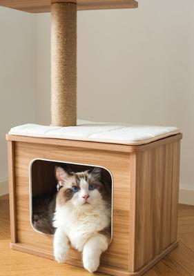 Show full view: Catry 29.7-in Modern Jute Cat Tree & Condo slide 4 of 10