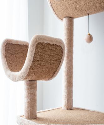 Show full view: Catry 5 Level with Perch 49-in Polyester Cat Tree, Beige, Large slide 4 of 9