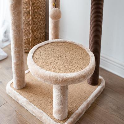 Show full view: Catry 5 Level with Perch 49-in Polyester Cat Tree, Beige, Large slide 8 of 9