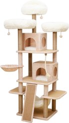 Catry 75-in Scratching Posts Condo Cat Tree, Beige slide 2 of 9