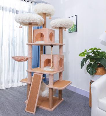 Show full view: Catry 75-in Scratching Posts Condo Cat Tree, Beige slide 4 of 10