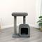 Show in main carousel: Catry Eclipse 2-Level Apartment-Sized with Groomer 30-in Polyester Cat Tree & Condo, Gray slide 2 of 10