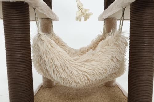 Show full view: Catry interactive 7-Level Cat Tree with Condo, Scratching Posts, & Toys, 63-in H, Beige slide 7 of 8