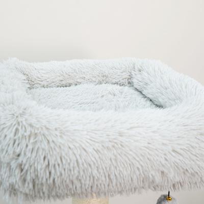 Show full view: Catry Kasio 6-Level Modern & Minimalistic with Premium Shag Fur 54.3-in Polyester Cat Tree & Condo, White slide 3 of 10