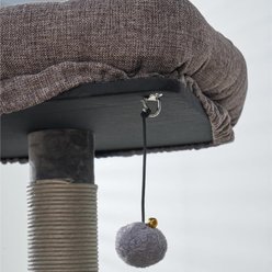 Catry Stella 6-Level Quilted Velvet & Polyester 67.7-in Large Cat Tree & Condo, Gray slide 2 of 9