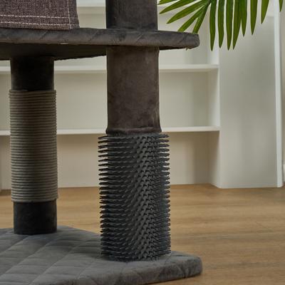Show full view: Catry Stella 6-Level Quilted Velvet & Polyester 67.7-in Large Cat Tree & Condo, Gray slide 7 of 10