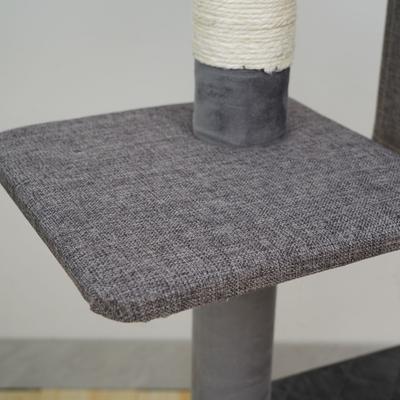 Show full view: Catry Yara 5-Level 49.5-in Polyester & Linen Large Cat Tree & Condo, Gray slide 5 of 7