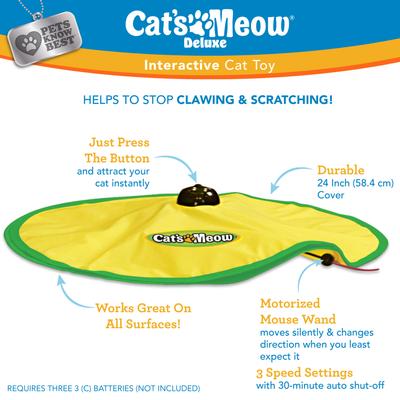 Show full view: Cat's Meow Motorized Chaser Cat Toy, One Size slide 3 of 9