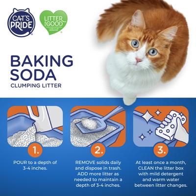 Show full view: Cat's Pride Baking Soda Lightweight Unscented Clumping Clay Cat Litter, 10-lb jug slide 7 of 9