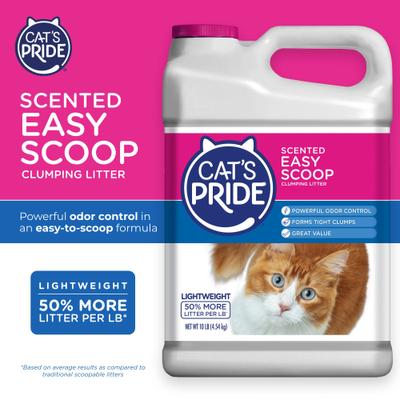 Show full view: Cat's Pride Easy Scoop Lightweight Scented Clumping Cat Litter, 10-lb jug slide 3 of 9
