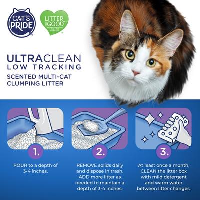 Show full view: Cat's Pride Max Power UltraClean Low-Tracking Multi-Cat Clumping Litter, Scented, 15-lb jug slide 5 of 9