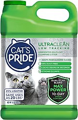 Cat's Pride Max Power UltraClean Low-Tracking Multi-Cat Clumping Litter, Unscented, 15-lb jug