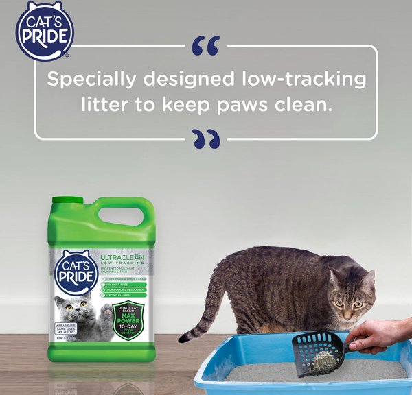 Show full view: Cat's Pride Max Power UltraClean Low-Tracking Multi-Cat Clumping Litter, Unscented, 15-lb jug slide 6 of 9