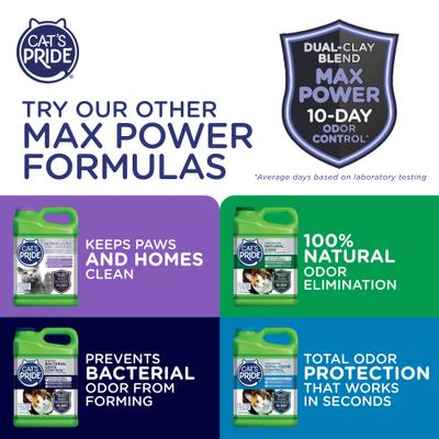Show full view: Cat's Pride Max Power UltraClean Low-Tracking Multi-Cat Clumping Litter, Unscented, 15-lb jug slide 8 of 9
