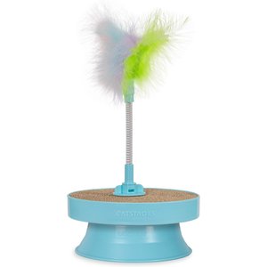 Catstages Roll & Chase Rechargeable Interactive Robot Cat Toy with Feather Teaser Tail