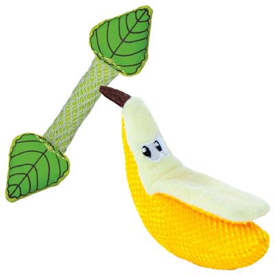 Show full view: Catstages Dental Banana with Catnip + Fresh Breath Mint Stick Cat Chew Toy slide 1 of 10