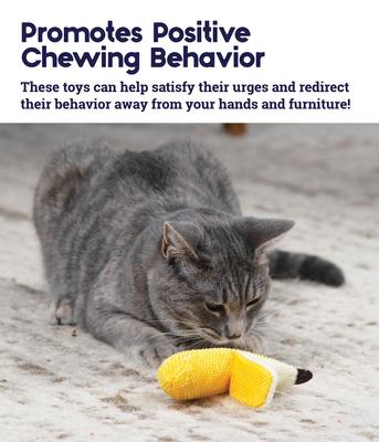 Show full view: Catstages Dental Banana with Catnip + Fresh Breath Mint Stick Cat Chew Toy slide 5 of 10