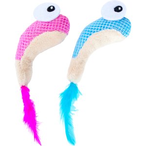 Catstages Dental Shrimpies Cat Chew Toy with Catnip, 2 count