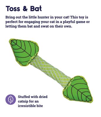 Show full view: Catstages Fresh Breath Mint Stick Cat Mesh Dental Chew Toy with Catnip, Green, 3 count slide 4 of 10
