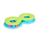 Catstages Infinity Ball Track Including One Light-Up Ball, Figure-8 Shaped Compatible Topper Cat Toy, Green