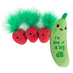 Catstages Straw-Babies Catnip Dental + Crunchy Pickle Kicker Plush Cat Toy with Catnip