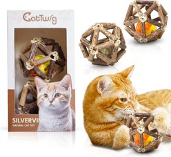 CatTwig Silvervine Cage Balls Cat Toy with Catnip