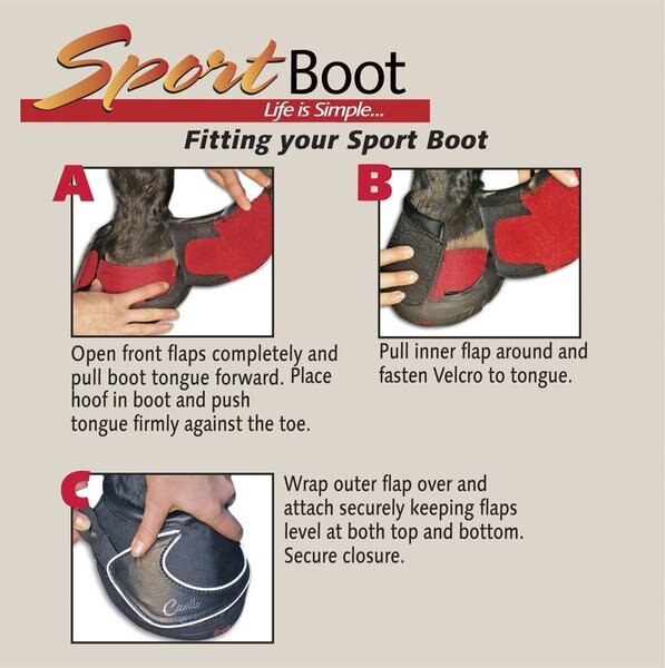 Cavallo Sport Regular Sole Horse Hoof Boots, Black
