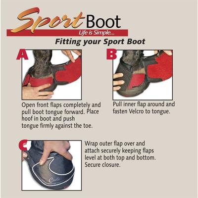 Show full view: Cavallo Sport Regular Sole Horse Hoof Boots, Black, 3 slide 5 of 5