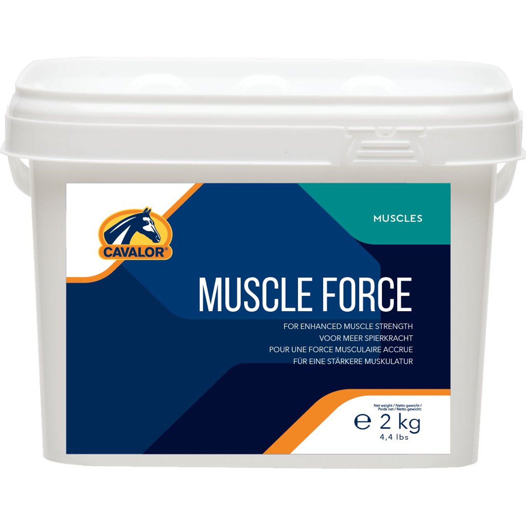 Cavalor Muscle Force Powder Horse Muscle Supplement, 2-kg pail
